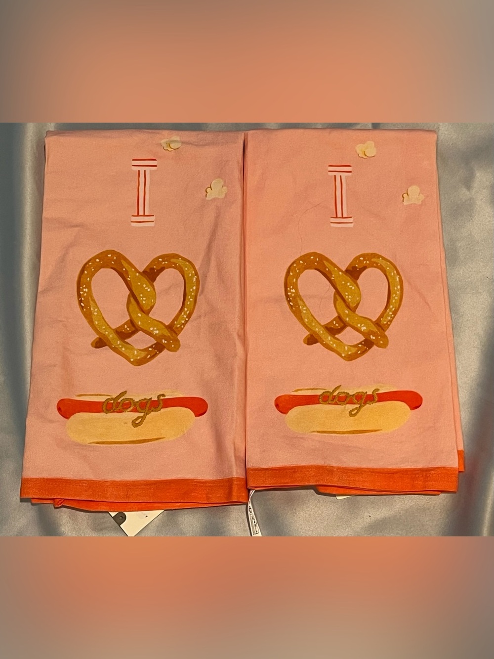 Anthropologie I Love Dogs Dish Towel Set of 2